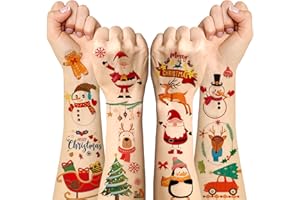 LUCKEEY 20 Blatt Weihnachten Tattoo Kinder, Adventskalender Füllung Kinder, Nikolaus Geschenke, Kleine Geschenke Adventskalender