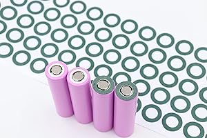BIKEBATTERY YOUR LITHIUM ION EXPERT 18650 1S Batterie Pluspol Isolator Isolierung Ring, Selbstklebender Kunststoff 100