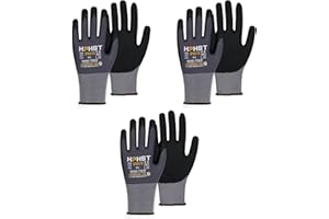 Rękawice robocze - HPHST SF001TS Rękawiczki 3 pary Rękawice montażowe dla kobiet i mężczyzn Rękawiczki Ergonomiczna konstrukcja Smart Touch Rękawice ogrodowe Rozmiar 11/XXL