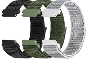 WNIPH 3 Piezas Correas de Nylon para Reloj Compatible con 18mm 19mm 20mm 22mm 24mm, Transpirables, Suaves y cómodas para Hombres y Mujeres