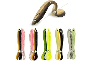 Ubitree Esche da Pesca Pesce di Gomma, 10 Pezzi di Esche Artificiali Bioniche Trota Zander e Pesce Persico Esca Pesca d'Acqua Dolce in Acqua Salata Regalo per Gli Uomini Esche da Pesca Possono Saltare