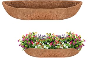 Fengaim Trough Coco Replacement Liners, Coco Fiber Liners for Planters Hanging Basket Liners, Coco Coir Liners Window Box Liners, Wall-mounted Coco Liner for Window Box (1 Pack, 30 Inch)