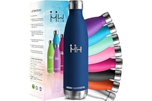 HoneyHolly Borraccia Termica, 18/8 Acciaio Inox Bottiglia Termica - 350ML/500ML/750/1000ML - Senza BPA Borraccia Palestra, Isolato Sottovuoto, Antigoccia, Bottiglia Acqua Termos per Bambini, Scuola