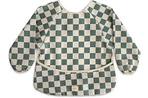 mushie Babero con Mangas Bebé Manga Larga | Baberos con Mangas Impermeables Bebé | Ajuste Ajustable para 6-24 Meses