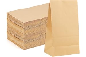 JOIKIT 100 Pack 32 x 18 x 11cm Large Brown Paper Bags, Kraft Paper Sandwich Lunch Bags, Paper Grocery Bags Food Bags for Birthday Party Wedding