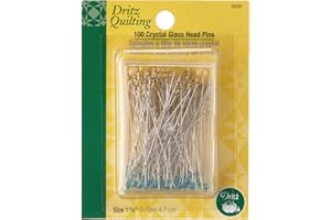 Dritz Quilting Crystal Glass Head Pins-1-7/8 100/Pkg