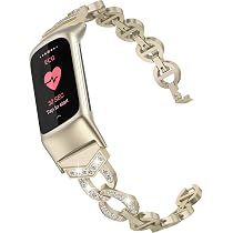 Edles Metall-Armband Für Fitbit Charge 5/6 – Mit Strass-Details & Verstellbar