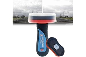 ENERFERO 2 en 1 Liquido Limpiaparabrisas Limpieza Coche, Portátil coche Glass Oil Film Remover, Repelente Agua Parabrisas, Cepillo de limpieza de película de aceite con esponja