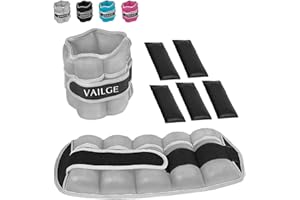 VAILGE Ankle Weights Adjustable Leg Weights for Fitness Jogging Walking Exercise, Ankle Weights Women men 0.5KG - 3KG, Black Grey Pink Blue Purple Wrist and Ankle Weights