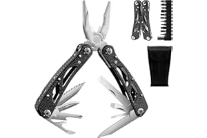 Pince Multifonction, [25 en 1+Fournir un Sac Portatif] Spopal Multitools en Acier Inoxydabl pour Extérieur,Survie,Camping,Randonnée