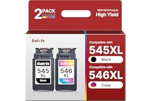 Salols 545 546 Ink Cartridges XL Replacement for Canon Ink Cartridges 545 and 546 PG-545 CL-546 XL Ink Black and Colour for Pixma TS3150 MG3050 MG2550S MG2950 TR4550 TR4551 TR4650 MX495 TS3355 TS3350
