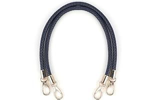 WANYI Asas para Bolsos 2 Piezas 60 CM Pu Bolso de Cuero Correas de Mano de Repuesto Universal con Mosquetón para Bolso de Bricolaje Accesorios (Azul Marino)