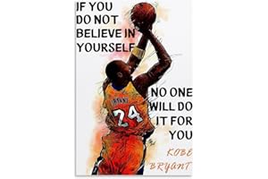 VBKYFNZ Kobe Mamba Mentality Bryant Poster auf Leinwand, Wandkunst, Gemälde, bunt, abstrakt, Galerie, ästhetische Raum-Wanddekoration für Schlafzimmer, 40 x 60 cm, ungerahmt, Kobe Mamba Mentality