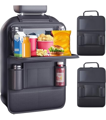 Rear Seat Storage Box With 10 Inch Table Stand And 9 Storage Pockets - View #10