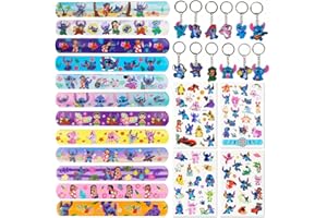 Philoctes Party Bag Gifts, 28-Piece Children's Birthday Set, Children's Slap Bracelet, Blue Key Chain, Tattoo Stickers, Party Favours for Gifts Children's Birthday Party Bags