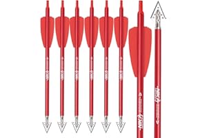 NIKA ARCHERY Armbrust Pfeile 7,5" Bolzen für Ek Archery Adder Cobra System mit 2" Flügeln für Zielbogenschießen Schießen