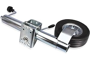 LUKIKICHI Roue jockey diamètre 60 mm pour remorque + Fixation de roue jockey 60mm