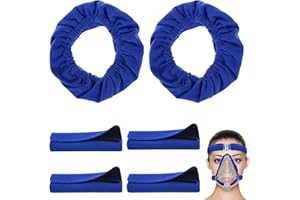 Deilonie Mask Liners, Sleep Apnea Mask Liners and Strap Covers, Anti-indentation Pads for Cpap Mask, Mask Cushion Covers Suitable for Full-Face Masks (6PCS)