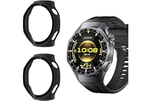Yenwen Etui na Huawei Watch GT 6 Pro 46 mm, 2-częściowe twarde etui z osłoną ekranu do szkła hartowanego, odporne na zarysowania, HD pokrowiec ochronny do Huawei GT6 Pro 46 mm - czarne