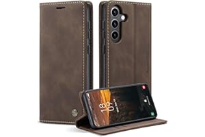 Monweicz Handyhülle für Samsung Galaxy S24 Hülle Premium Lederhülle Klappbar Flip Case Tasche Magnet Kartenfach Standfunktion Klapphülle Schutzhülle für Samsung Galaxy S24 - Kaffee