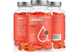 HOFSETH BIOCARE Cardio Omega 3 High Strength Fish Oil with Vitamin K2-1000mg, Norwegian Salmon Oil with EPA & DHA, Burpless Fish Oil, Omega 3 Fatty Acids Supplement for Eyes, Brain, Heart & Bones - 90 Capsules