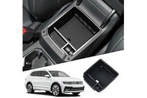 SHAOHAO Compatible avec VW Tiguan MK2 2016-2023 & Seat Tarraco 2019-2023 Plateau de Rangement de la Console Centrale Accessoires d'intérieur Boîte de Rangement Dissimulée