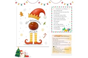 JOYEASE Wichtelstein mit Wichtelbriefe, Kleinigkeiten für Adventskalender Füllung Kinder, Nikolaus Geschenke Kinder, Wichtelgeschenk Glückssteine Wichtel Zubehör(Roter Achat)