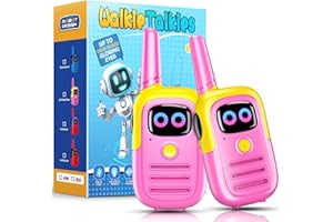 Grriopi Kids Walkie Talkies, 3-12 Year Old Girl Gifts for 4 5 6 7 Year Olds Girl Toy Age 5 6 7 8 Walkie Talkie Kids Toys Age 3 4 5 6 7 Kid Sensory Outdoor Toy Birthday Presents Pink