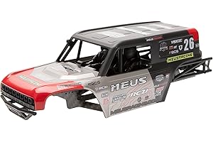 MEUS RACING MB24 Body 5.2in 132MM Axial Shell Body ABS+Nylon Carbon Fiber Frame for 1/24 Axial SCX24 Bronco JLU B-17 C10 (Red)