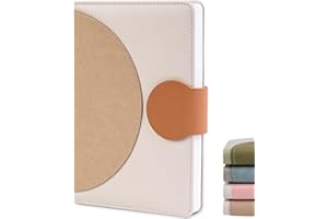 SALLYFASHION Sally Fashion mały, brązowy notatnik w twardej oprawie z zapięciem na sprzączkę, notatnik w linie, do szkoły, podróży, biura, 15 x 21 cm