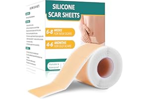 MUTREE Silikon-Narbenpflaster, Silikonpflaster für Narben Wiederverwendbar, Silicone Scar Tape, Rolle Narbenband Perfekt Für Die Kaiserschnittnarbe, Narben Im Gesicht, Keloid(4cm x 300cm)