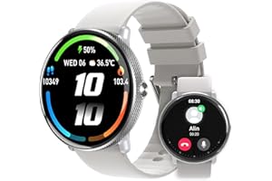 Horsdo Smartwatch Damen Herren mit Telefonfunktion, 1,43 Zoll AMOLED-Touchdisplay, Fitness Tracker mit 100+ Sport SpO2 Pulsuhr Schlafmonitor Schrittzähler Kalorien, Armbanduhr IP68 für iOS Android