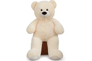 FAVOSTA Giant Teddy XXL Orsacchiotto Grande 110 cm Peluche Giocattolo Morbido Giant Teddy Bear Regalo di Vacanza Bianco
