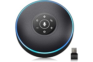 EMEET Conference Speaker Phone M2 Bluetooth Speakerphone Conference Call Speaker and Microphone for 8 People 360º Voice Pickup & AI Noise Redaction USB Speakerphone Skype Conference Phone