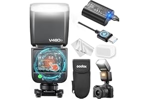 Flash GODOX V480 F per Fujifilm, V480F Touchscreen Speedlite, TTL GN50 HSS 1/8000s, Compatible with Fujifilm X100VI GFX100RF XS20 XS10 XT30 II XT5 XM5 GFX50S GFX50R X-T4 X-T3 X-E4