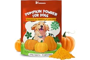 DETOX ORGANICA Pumpkin Powder for Dogs 225 g - Easy Digestive Pumpkin Puree - Fibre for Dogs