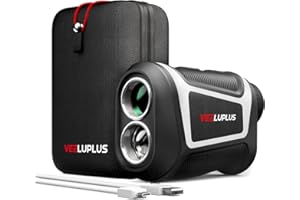 VEELUPLUS Golf Rangefinder with Slope, Golf- 660 Pro Rangefinder, Flag Pole Locking Vibration, 6X Magnification, Rechargeable, Magnet Mount Range Finders with LCD Clarity View