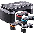 FK Sports Steppers for Exercise & Workout - 2 to 5 (10, 15, 20, 25 & 30 CM) Levels of Adjustable Height Aerobic Step - Exercise Step for Home & Gym, Mini Stepper for Yoga, Indoor & Outdoor Training