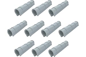 AERZETIX - Set di 10 morsetti di serraggio per tubi 3/4'' 24mm per serra - clip di fissaggio per telone/film serra da giardino - lunghezza 155mm - plastico - C51150