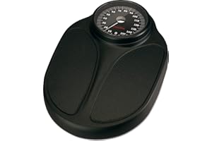 TERRAILLON - TPRO PLUS, Pèse personne Mécanique, Balance Semi-Professionnel, Revêtement Anti-Dérapant, Grand Cadran, Capacité 160kg max, Noir