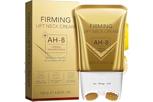 EVELOVEU AH-8 Firming Neck Cream for Skin – Moisturizing & Tightening Lotion with Roller Application. Rejuvenates & Repairs Sagging Skin, Reduces Wrinkles for a Smooth, Youthful Look. Ideal for Women’s