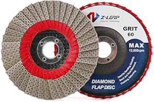 Z-LEAP Schleifscheiben mit Körnung 60, 100 mm, Schleifscheibe für Winkelschleifer, Diamantschleifscheibe mit 5/8 Zoll Dorn