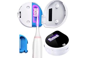 SMARTSF Tragbare Zahnbürstenreiniger zahnbürsten sterilisator mit uv licht Batterie Betrieben (Nicht im Lieferumfang enthalten),Badezimmer und Reise Toothbrush Box,Für Kinder und Erwachsene geeignet
