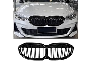 Hengjiayao F40 Griglia Anteriore per BMW 1er F40 Griglia Paraurti Nera Griglie Radiatore 2019 2020 2021 2022 2023 2024 (For 1er F40 2019-2024)
