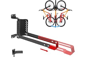 IMAYCC 160° vridbar cykelvägghållare, cykelhållare vägg utan tung lyft, vertikal väggfäste cykelhållare, platsbesparande cyke