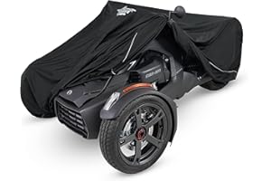 UltraGard (4-474BK) Can-Am Ryker Cover Weather Resistant Full Cover Windshield Liner Exhaust Heat Shield Protector from Dust Dirt Rain Sun Rays (Black/Black Charcoal)