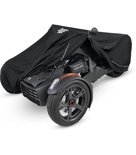 QYMOTO Housse Spyder F3 pour Ryker Sport/Rally 420D résistante au vent et imperméable pour Can Am Spyder F3s F3t - Housse de protection contre les intempéries QYMOTO Housse Spyder F3 pour Ryker Sport/Rally 420D résistante au vent et imperméable pour Can Am Spyder F3s F3t - Housse de protection contre les intempéries