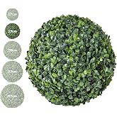 HORO.ES Artificial Grass Ball, Boxwood Topiary Ball, Green Plastic Plant Ball with 5 Sizes for Indoor Spaces, Garden, Wedding