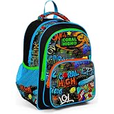 Coral High Siyah Mavi Grafiti İlkokul Okul Sırt &Ccedil;antası - Erkek &Ccedil;ocuk