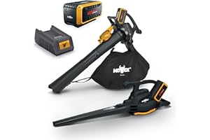 MOWOX Aspirateur Souffleur Broyeur (Aspirateur Souffleur Broyeur + Batterie 40V/2,5Ah et Chargeur Rapide)
